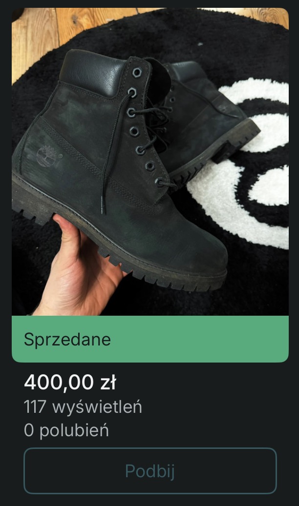 Timberland sprzedane