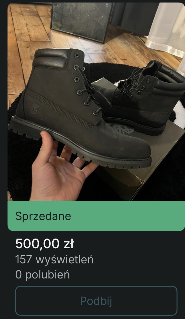 Timberland sprzedane
