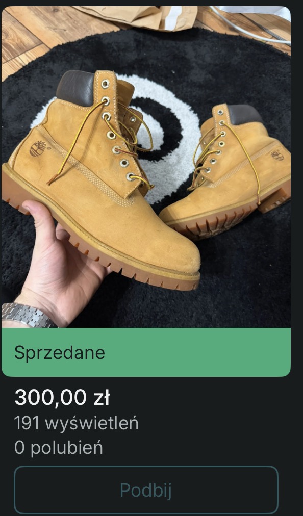 Timberland sprzedane
